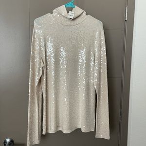 express sequin turtleneck